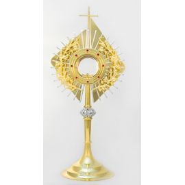 Monstrancja złocona z ozdobnymi kłosami - 52 cm (S041) - MONSTRANCJE