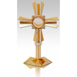 Monstrancja złocona ze srebrnymi ozdobami - 52 cm (S042) - MONSTRANCJE