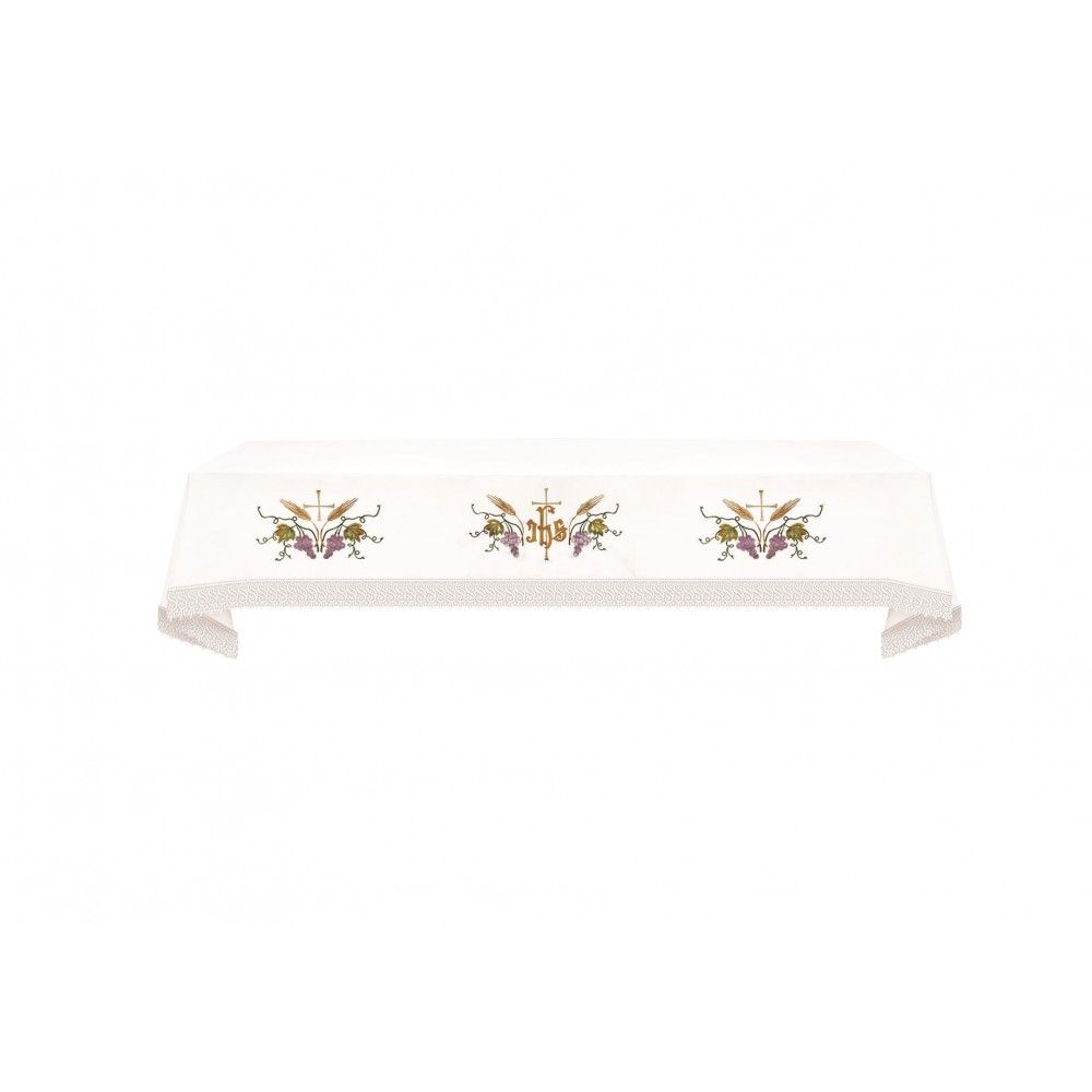 Obrus ołtarzowy haftowany - kolor kłosy - OBRUSY OŁTARZOWE - Nowość