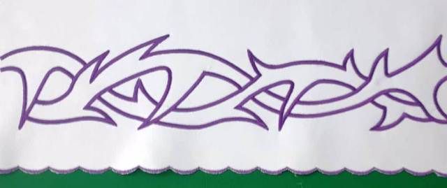 Obrus na Wielki Post - wzór eucharystyczny (230) - OBRUSY OŁTARZOWE - Nowość