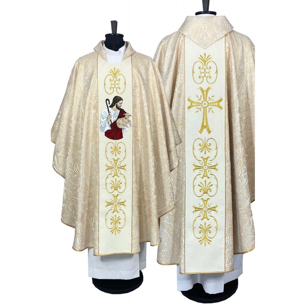 Ornat haftowany Chrystus Dobry Pasterz - ORNATY WIELKANOCNE - Nowość