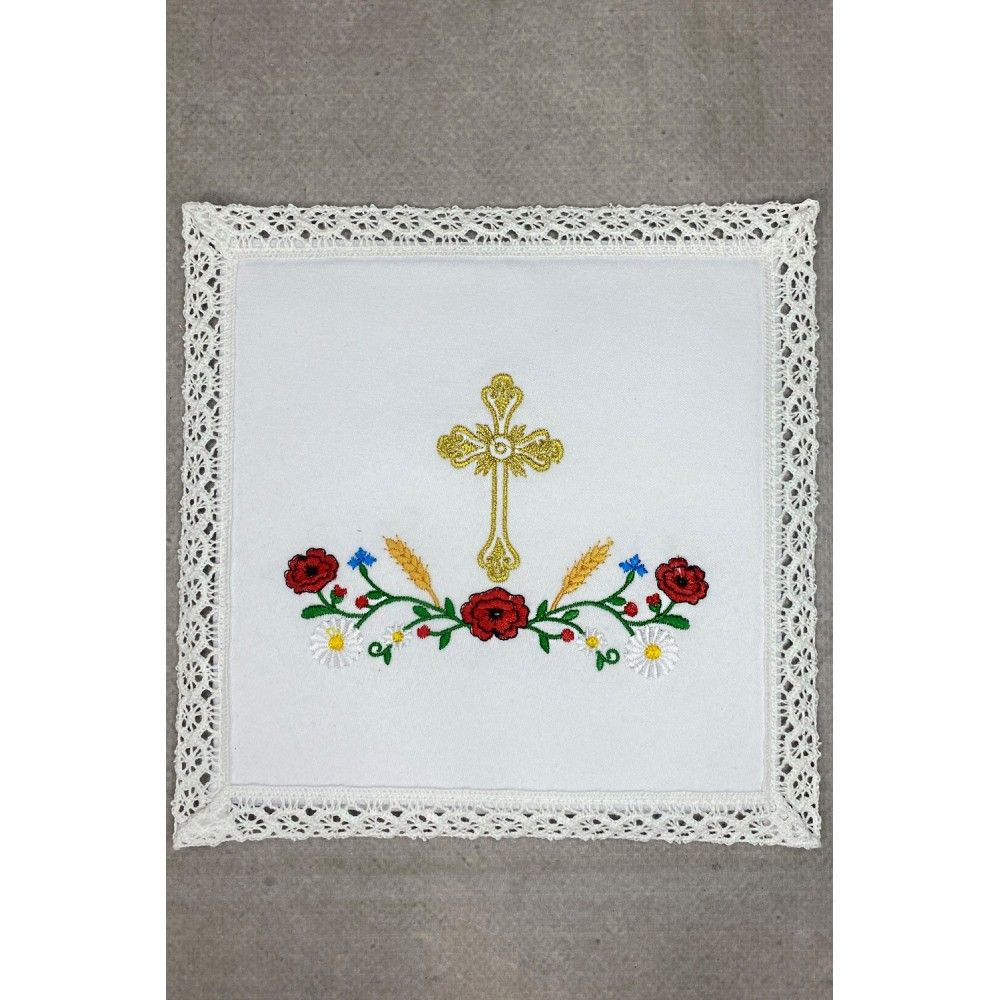 Bielizna kielichowa haftowana - motyw kwiatowy - Zestawy - zdjęcie 2 - Bielizna kielichowa haftowana - motyw kwiatowy