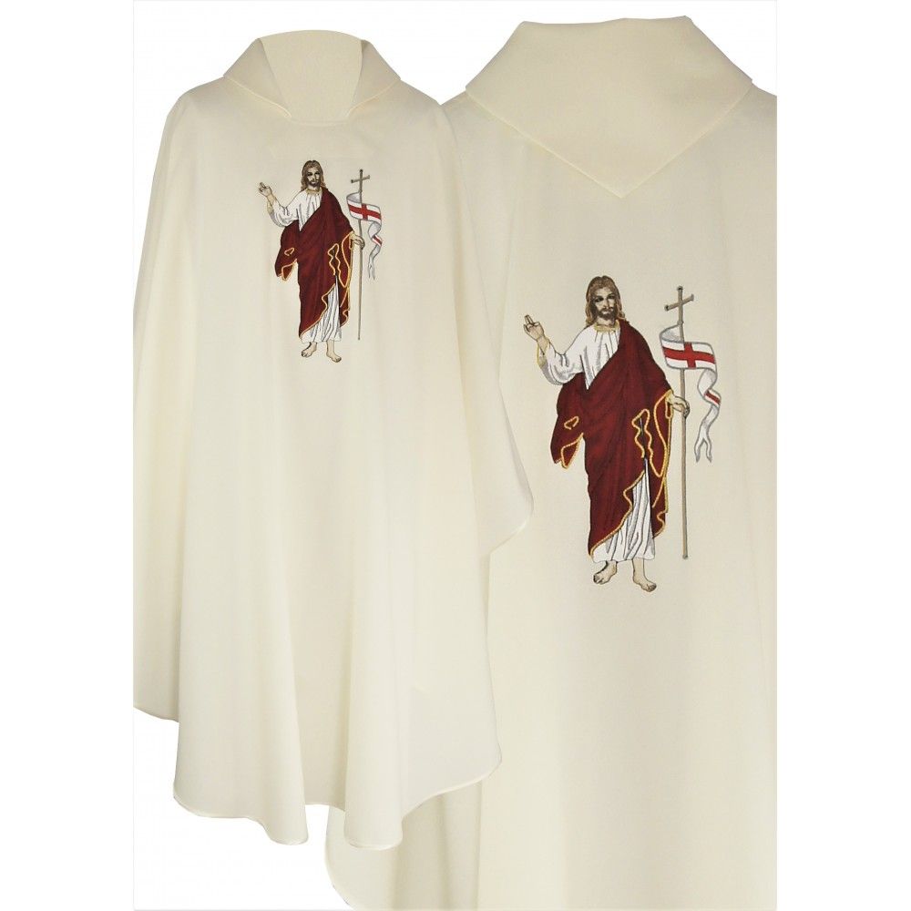 Ornat haftowany z wizerunkiem Jezusa Chrystusa (2) - ORNATY WIELKANOCNE - Nowość