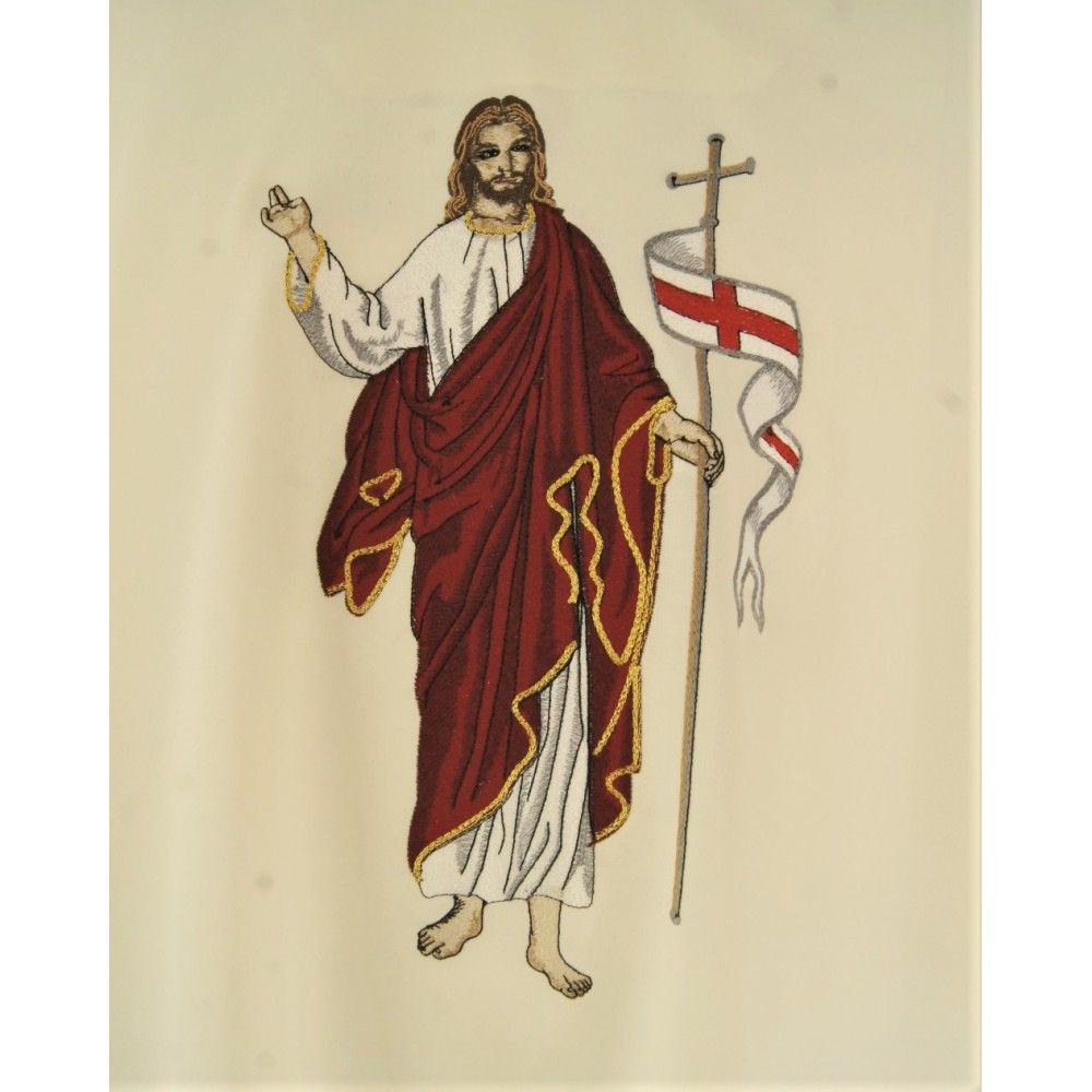 Ornat haftowany z wizerunkiem Jezusa Chrystusa (2) - ORNATY WIELKANOCNE - zdjęcie 3 - Ornat haftowany z wizerunkiem Jezusa Chrystusa (2)