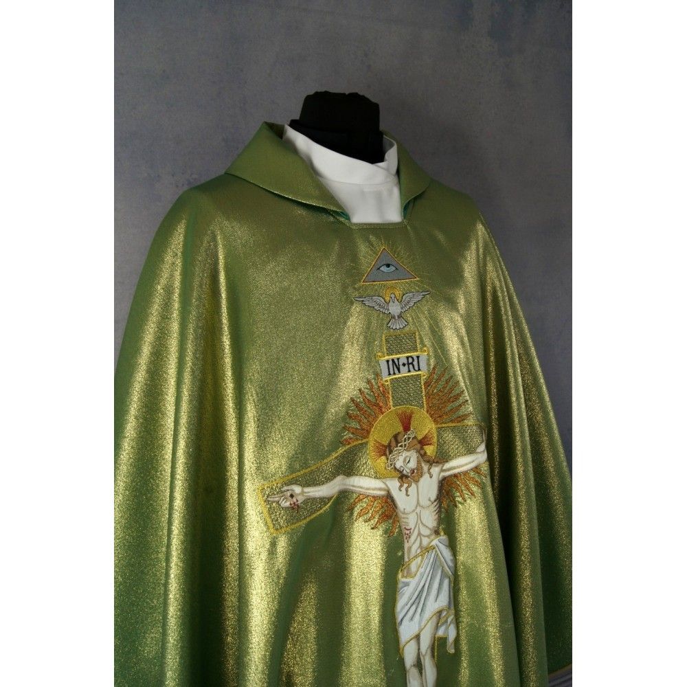 Ornat gotycki zielony - Ukrzyżowanie Jezusa (25) - ORNATY WIELKANOCNE - zdjęcie 2 - Ornat gotycki zielony - Ukrzyżowanie Jezusa (25)