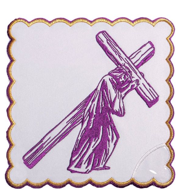 Bielizna kielichowa haftowana - Pan Jezus - BIELIZNA KIELICHOWA - zdjęcie 2 - Bielizna kielichowa haftowana - Pan Jezus