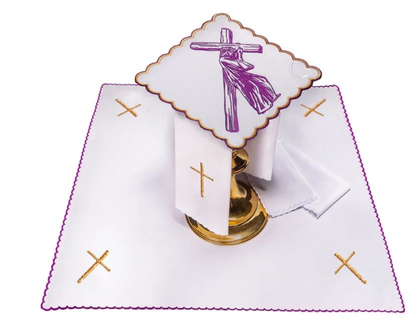 Bielizna kielichowa haftowana - Pan Jezus - BIELIZNA KIELICHOWA - Nowość