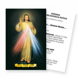 Obrazek z modlitwą Jezu Ufam Tobie - 1 szt - RÓŻAŃCE, KORONKI, TAJEMNICE RÓŻAŃCOWE