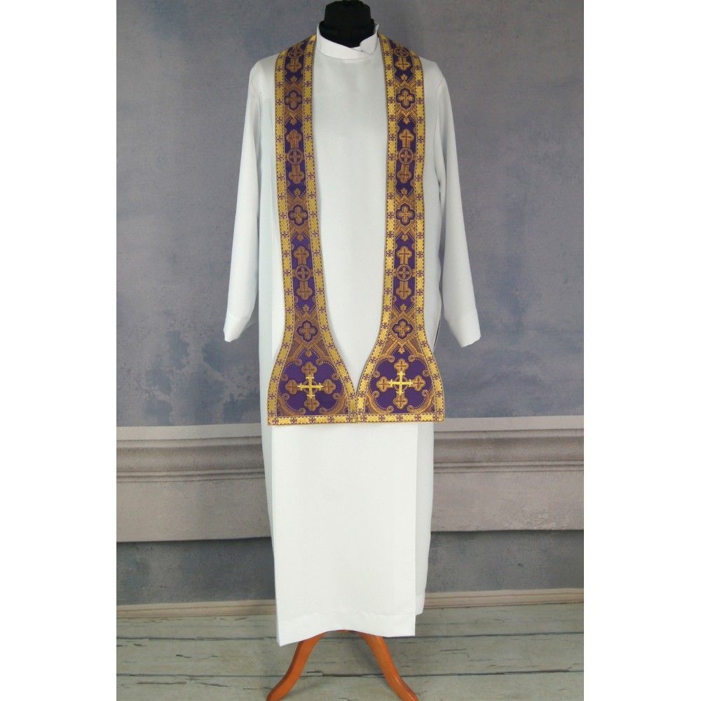 Ornat rzymski - tkanina jedwabna (23) - Ornaty rzymskie - zdjęcie 3 - Ornat rzymski - tkanina jedwabna (23)