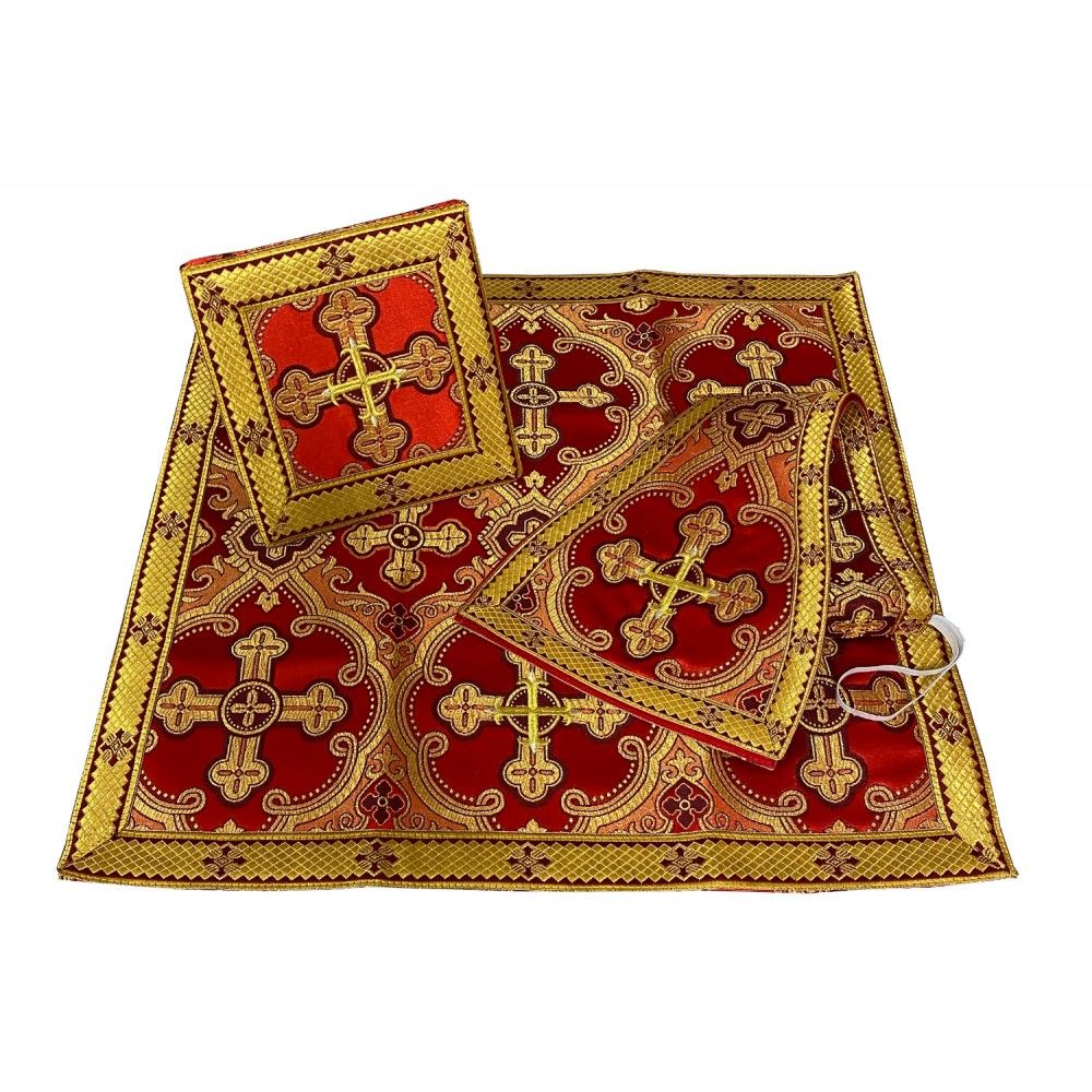 Ornat rzymski czerwony - tkanina jedwabna (24) - ORNATY NA WIELKI POST - zdjęcie 2 - Ornat rzymski czerwony - tkanina jedwabna (24)