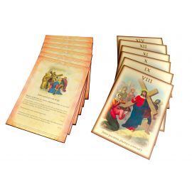 Droga Krzyżowa 14 dwustronnych ikon - rozmiar A4 - WIELKI POST