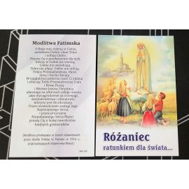 Obrazek z modlitwą Modlitwa Fatimska - 1 sztuka