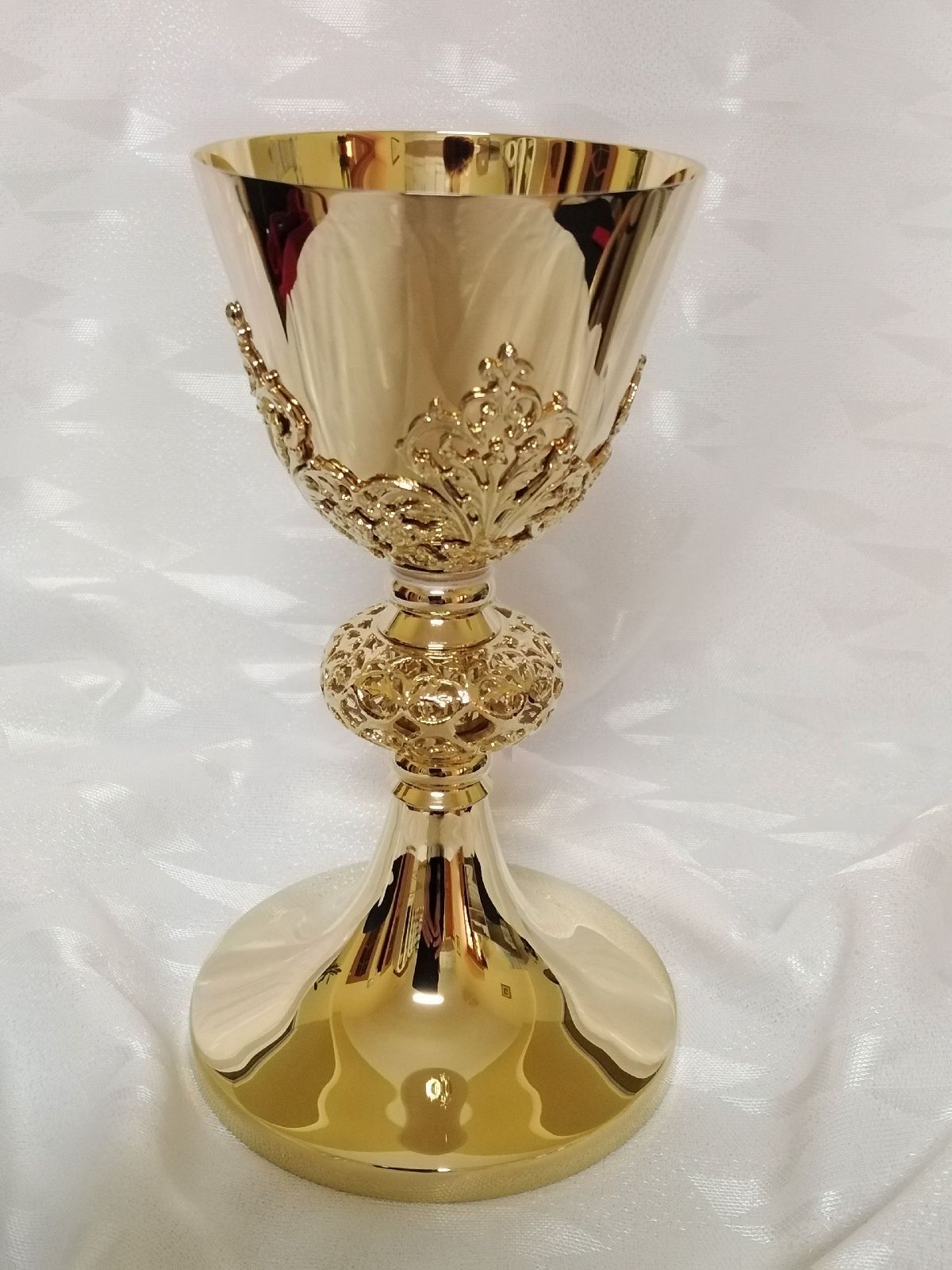 Kielich mszalny, ażurowy złoty - 21 cm (6D) - KIELICHY MSZALNE - Nowość