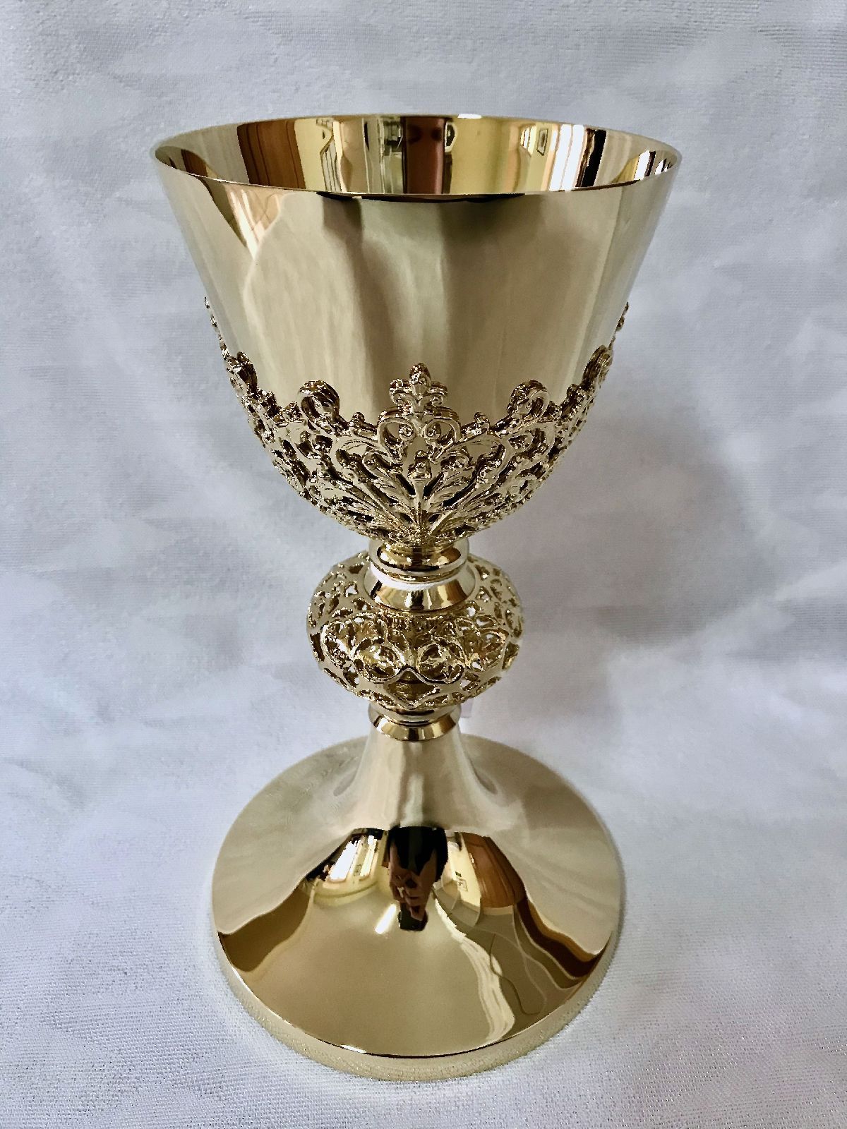 Kielich mszalny, ażur złoty - 21 cm (10D) - KIELICHY MSZALNE - Nowość