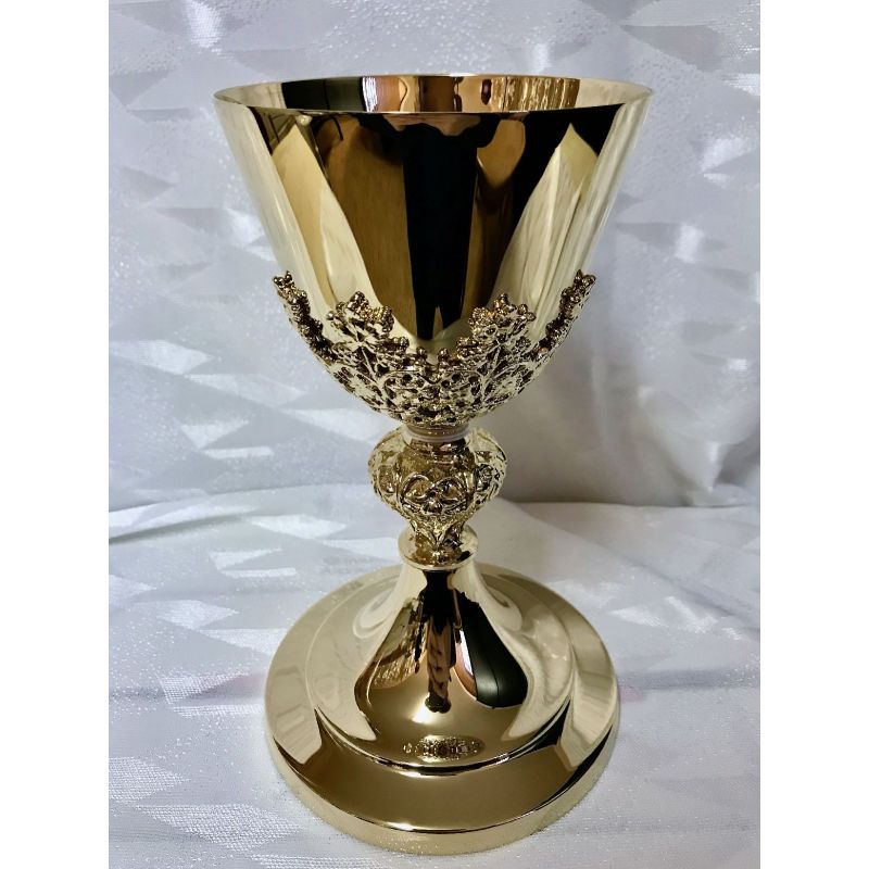 Kielich mszalny, winogrona złote - 20 cm (11D) - KIELICHY MSZALNE - Kielich mszalny, winogrona złote - 20 cm (11D)