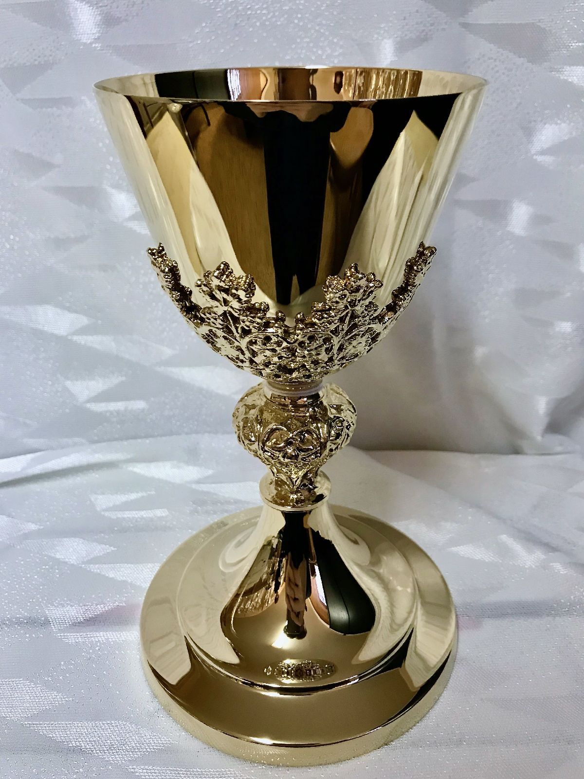 Kielich mszalny, winogrona złote - 20 cm (11D) - KIELICHY MSZALNE - Nowość