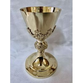 Kielich mszalny, winogrona złote - 20 cm (12DA) - KIELICHY MSZALNE