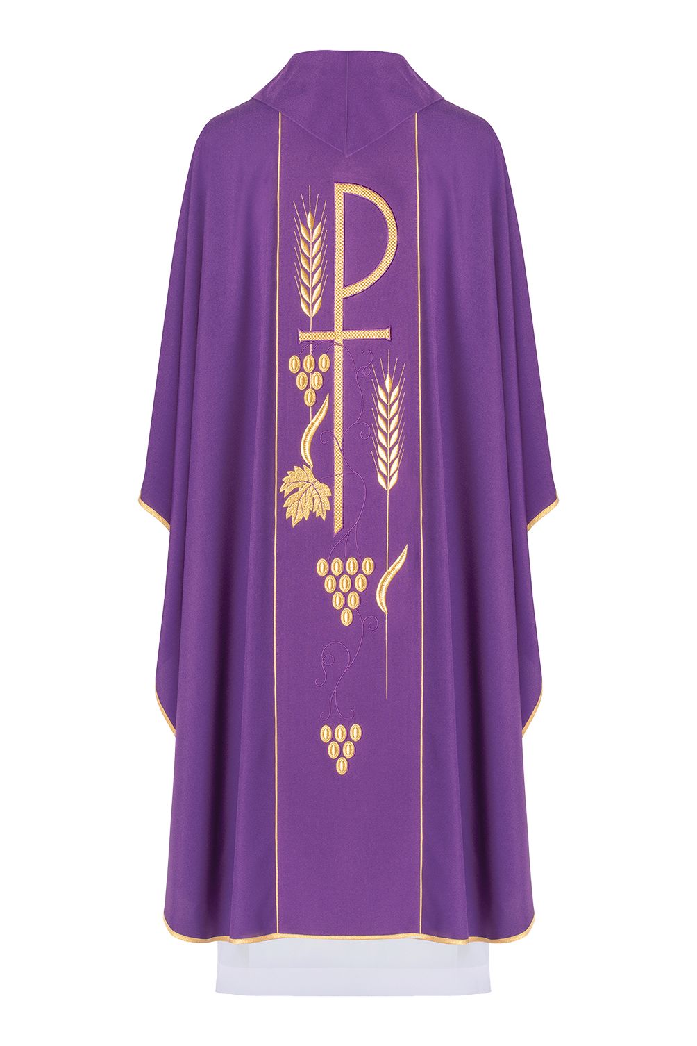 Ornat haftowany z symbolem Kielicha- fioletowy (H3) - Ornaty fioletowe - zdjęcie 2 - Ornat haftowany z symbolem Kielicha- fioletowy (H3)