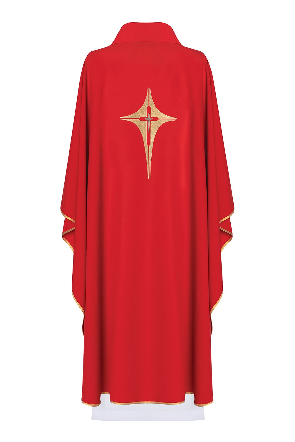 Ornat haftowany z symbolem Krzyża- czerwony (H2) - Ornaty czerwone - zdjęcie 2 - Ornat haftowany z symbolem Krzyża- czerwony (H2)