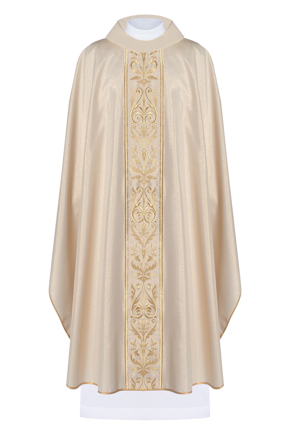 Ornat haftowany z ozdobnym pasem - złoty (H4) - Ornaty złote/srebrne - Nowość