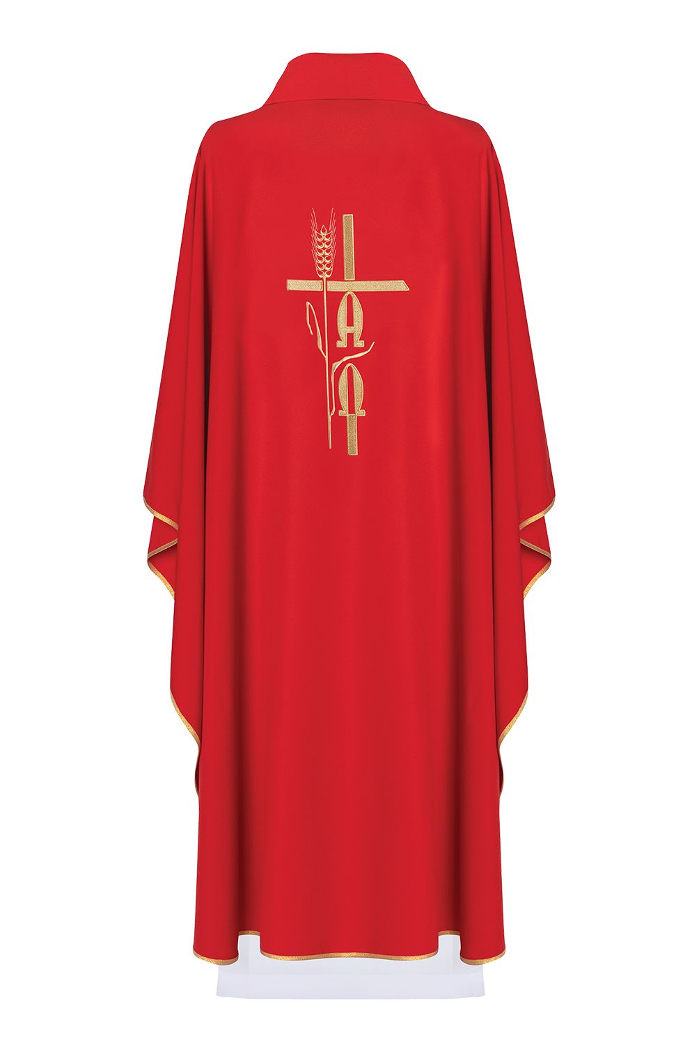 Ornat haftowany Alfa Omega- czerwony (H6) - Ornaty czerwone - zdjęcie 2 - Ornat haftowany Alfa Omega- czerwony (H6)