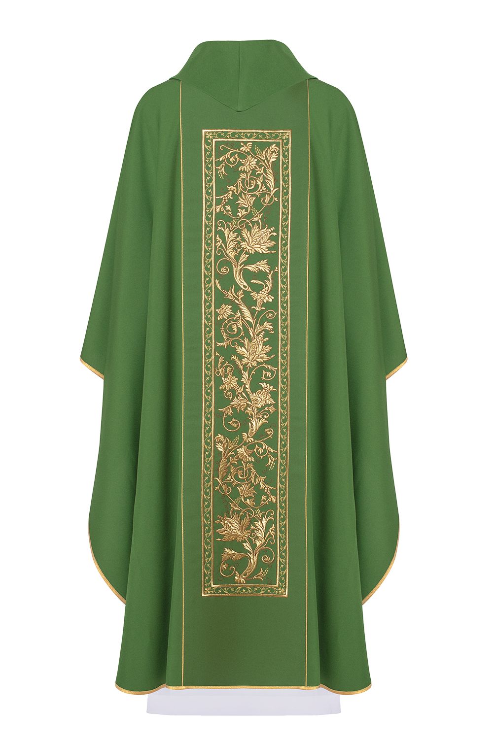 Ornat haftowany z symbolem kielicha eucharystycznego - zielony (H12) - Ornaty zielone - zdjęcie 2 - Ornat haftowany z symbolem kielicha eucharystycznego - zielony (H12)