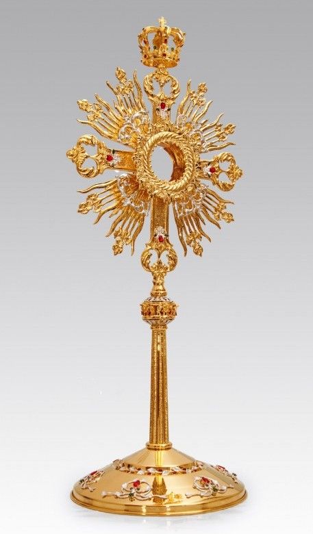 Monstrancja złocona z ozdobnymi elementami - 70 cm (S049) - MONSTRANCJE - Nowość