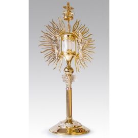 Monstrancja złocona z ozdobnymi elementami Aniołowie - 80 cm (S050) - MONSTRANCJE