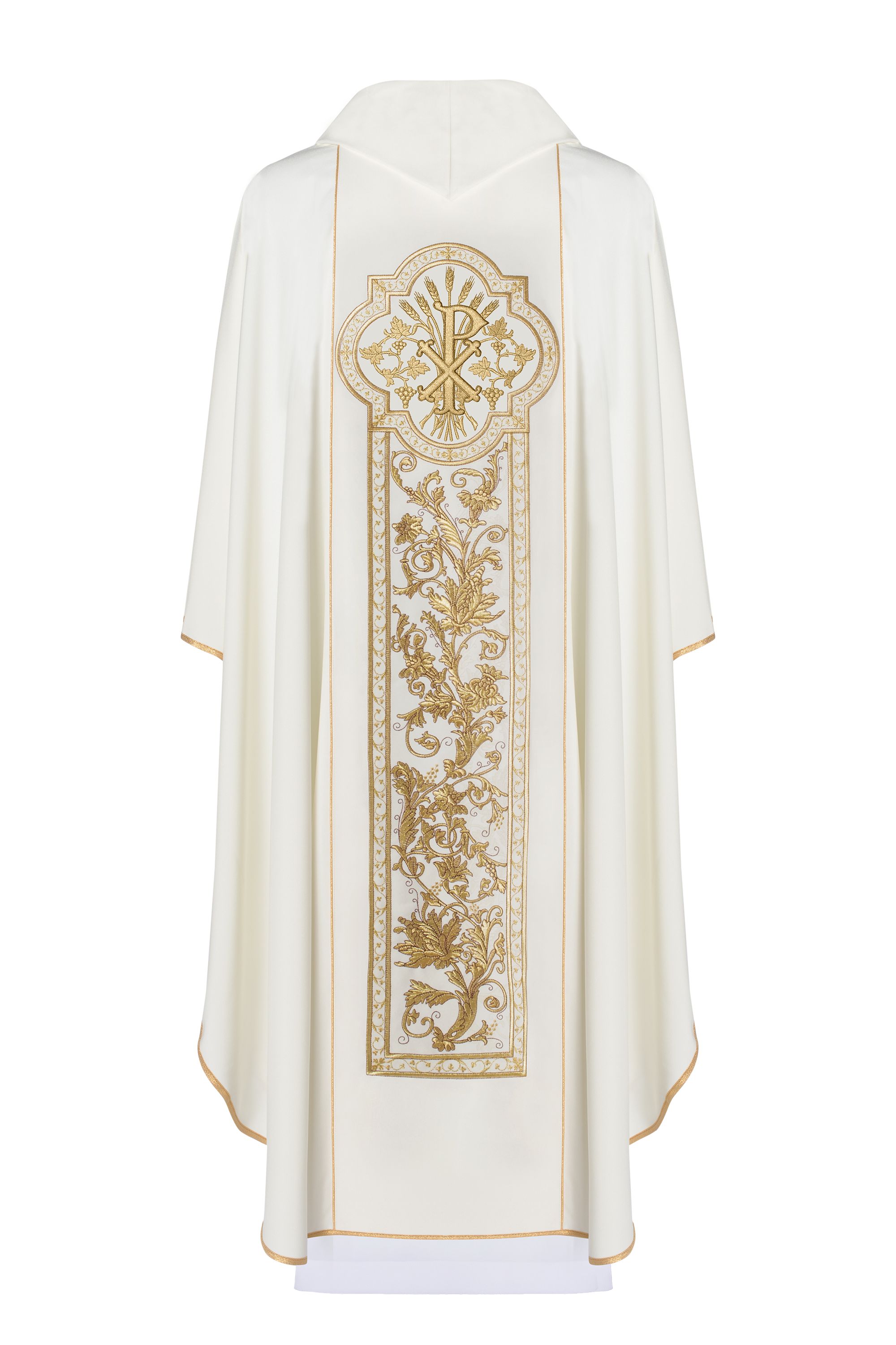 Ornat haftowany Serce Pana Jezusa - ecru (H16) - Ornaty z Jezusem - zdjęcie 2 - Ornat haftowany Serce Pana Jezusa - ecru (H16)