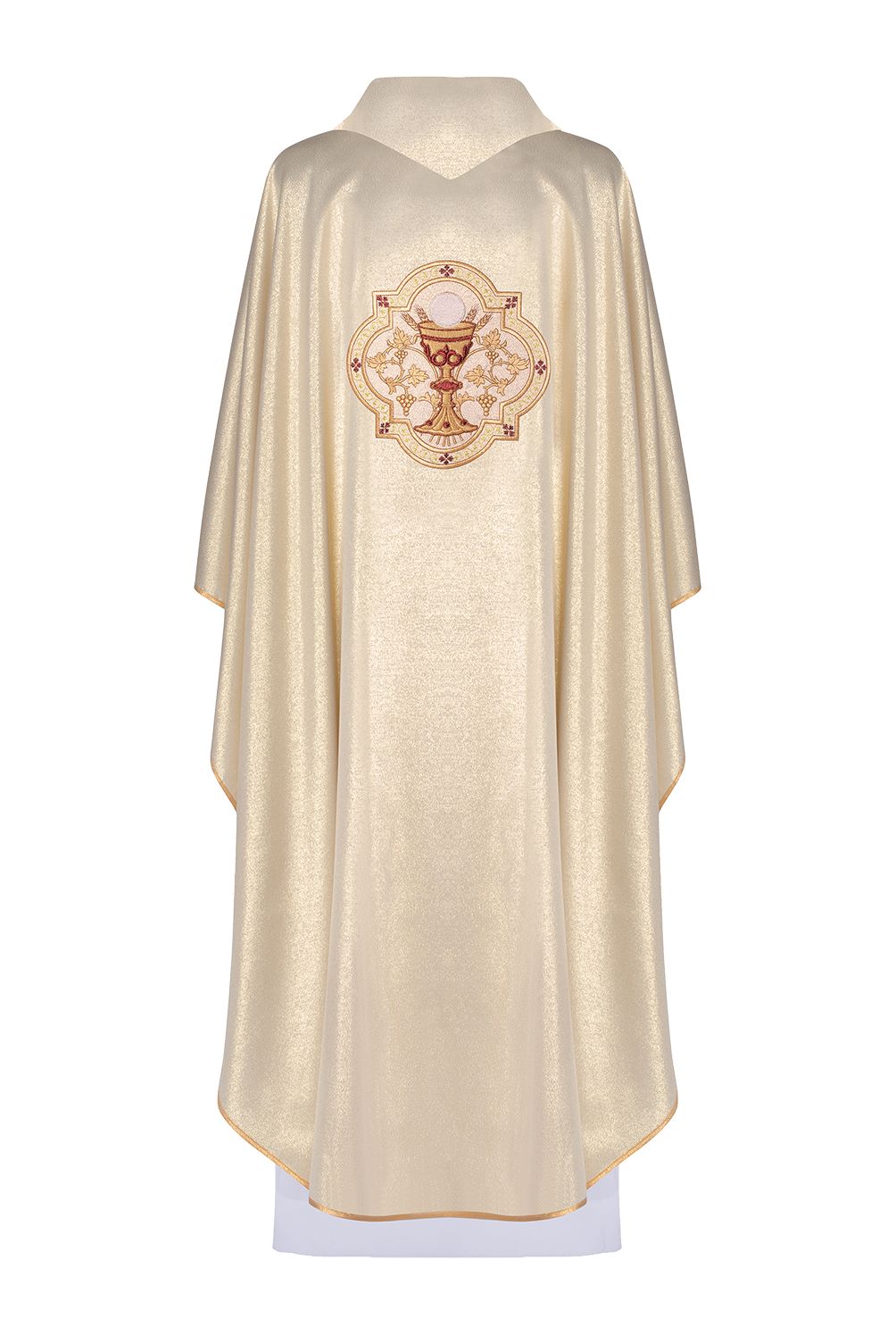 Ornat haftowany Serce Pana Jezusa i Kielich - złoty (H27) - Ornaty z Jezusem - zdjęcie 2 - Ornat haftowany Serce Pana Jezusa i Kielich - złoty (H27)