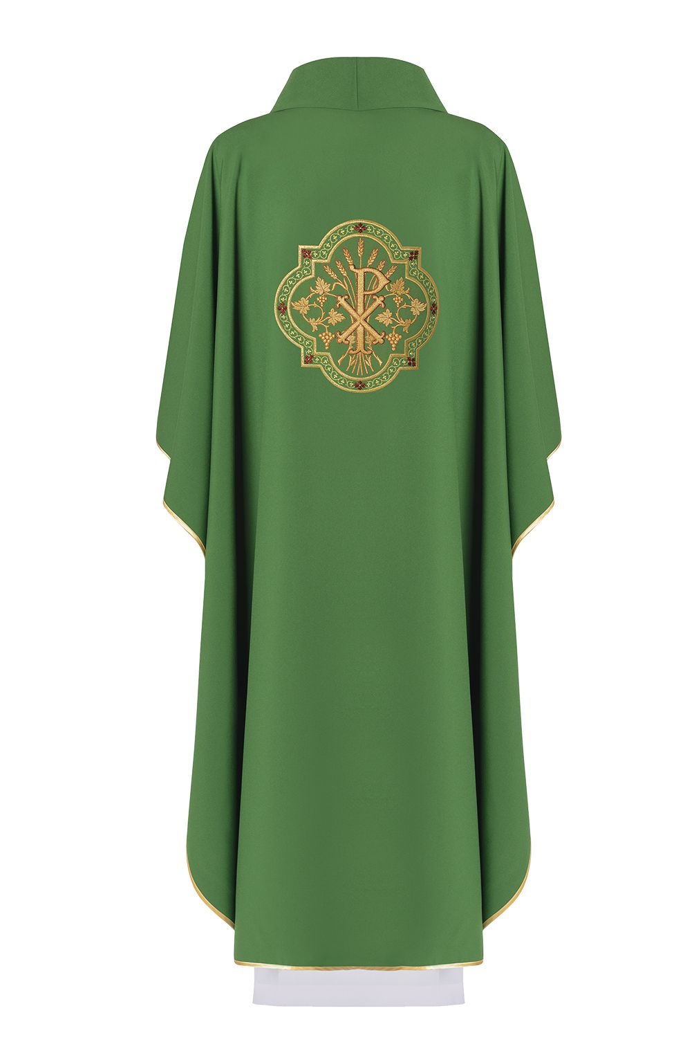 Ornat haftowany IHS i PAX - zielony (H29) - Ornaty zielone - zdjęcie 2 - Ornat haftowany IHS i PAX - zielony (H29)