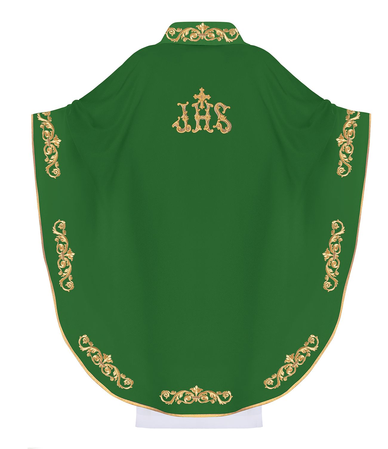 Ornat haftowany IHS - zielony (H39) - Ornaty zielone - zdjęcie 2 - Ornat haftowany IHS - zielony (H39)