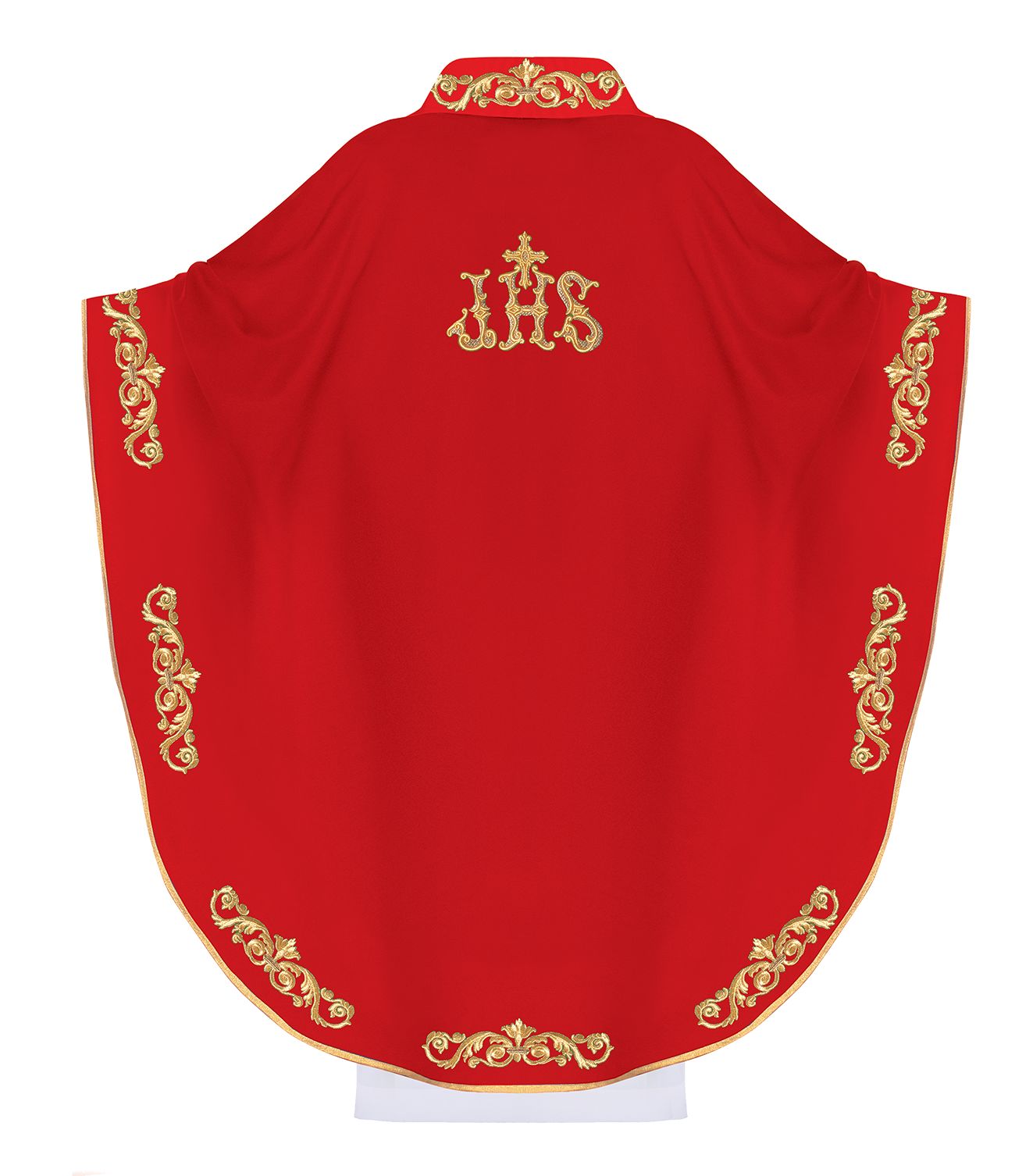 Ornat haftowany IHS - czerwony (H40) - Ornaty czerwone - zdjęcie 2 - Ornat haftowany IHS - czerwony (H40)