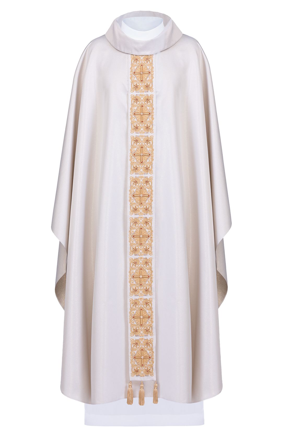 Ornat  haftowany, ozdobne kamienie - złoty (H59) - Ornaty złote/srebrne - Nowość