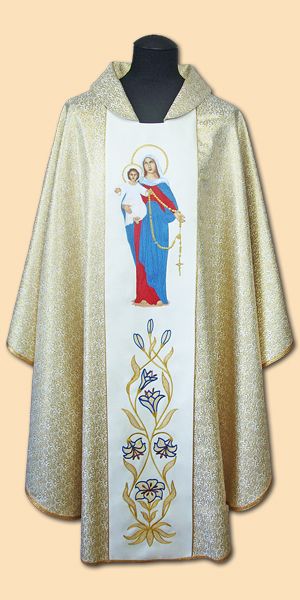 Ornat haftowany MB Różańcowa - Ornaty Maryjne - Nowość