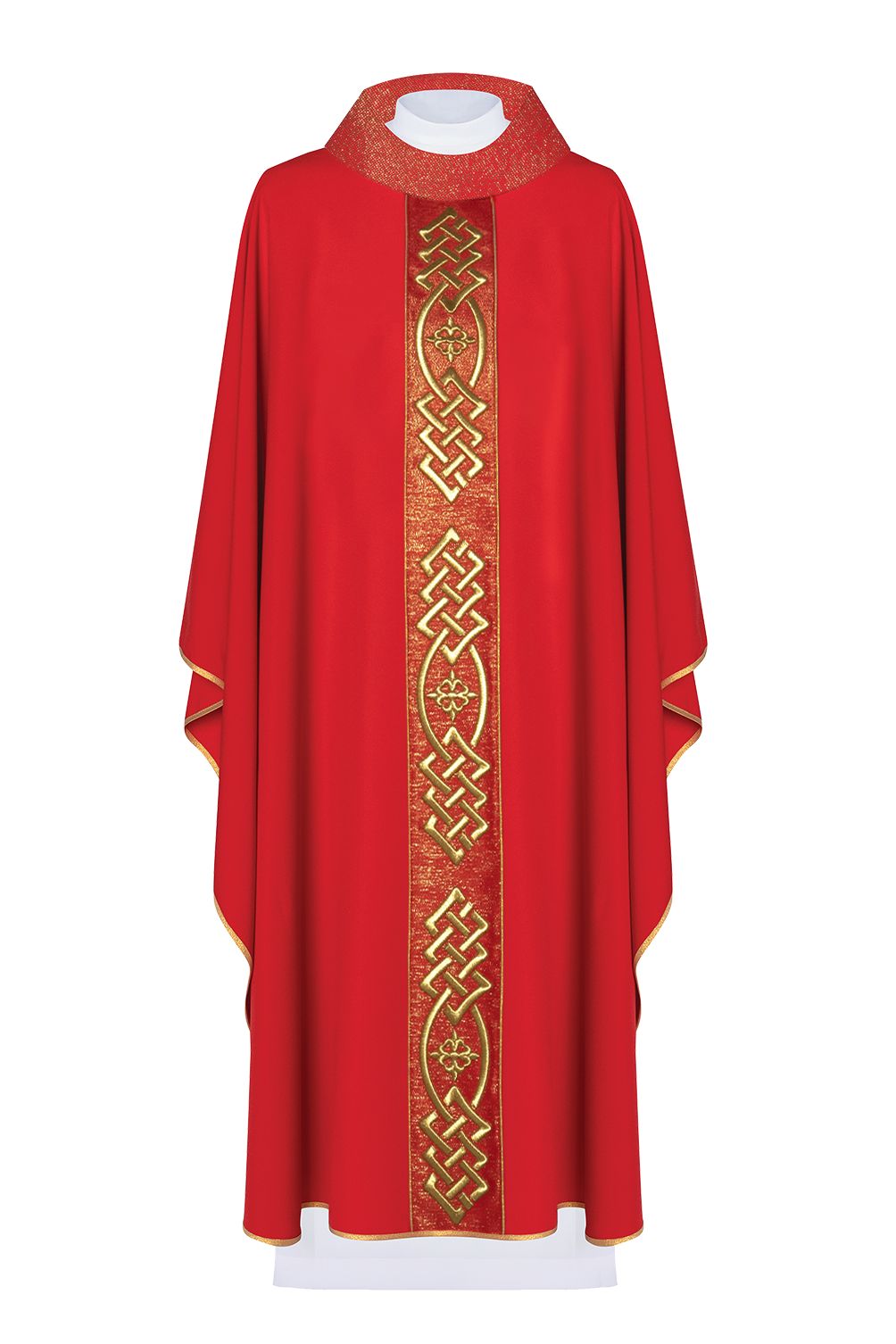 Ornat bogato haftowany - czerwony (H156) - Ornaty czerwone - Nowość