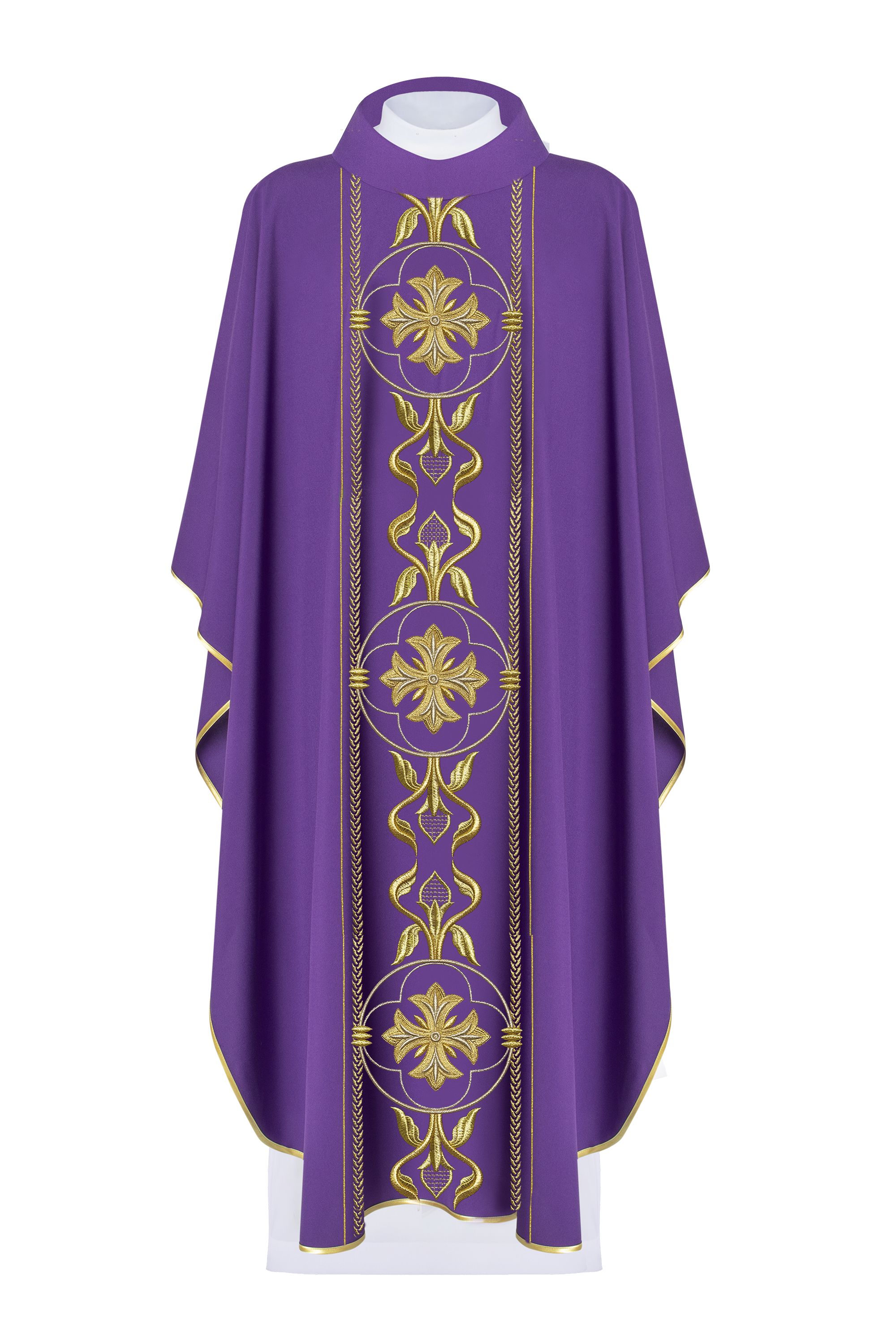 Ornat bogato haftowany - fioletowy (H158) - Ornaty fioletowe - Nowość