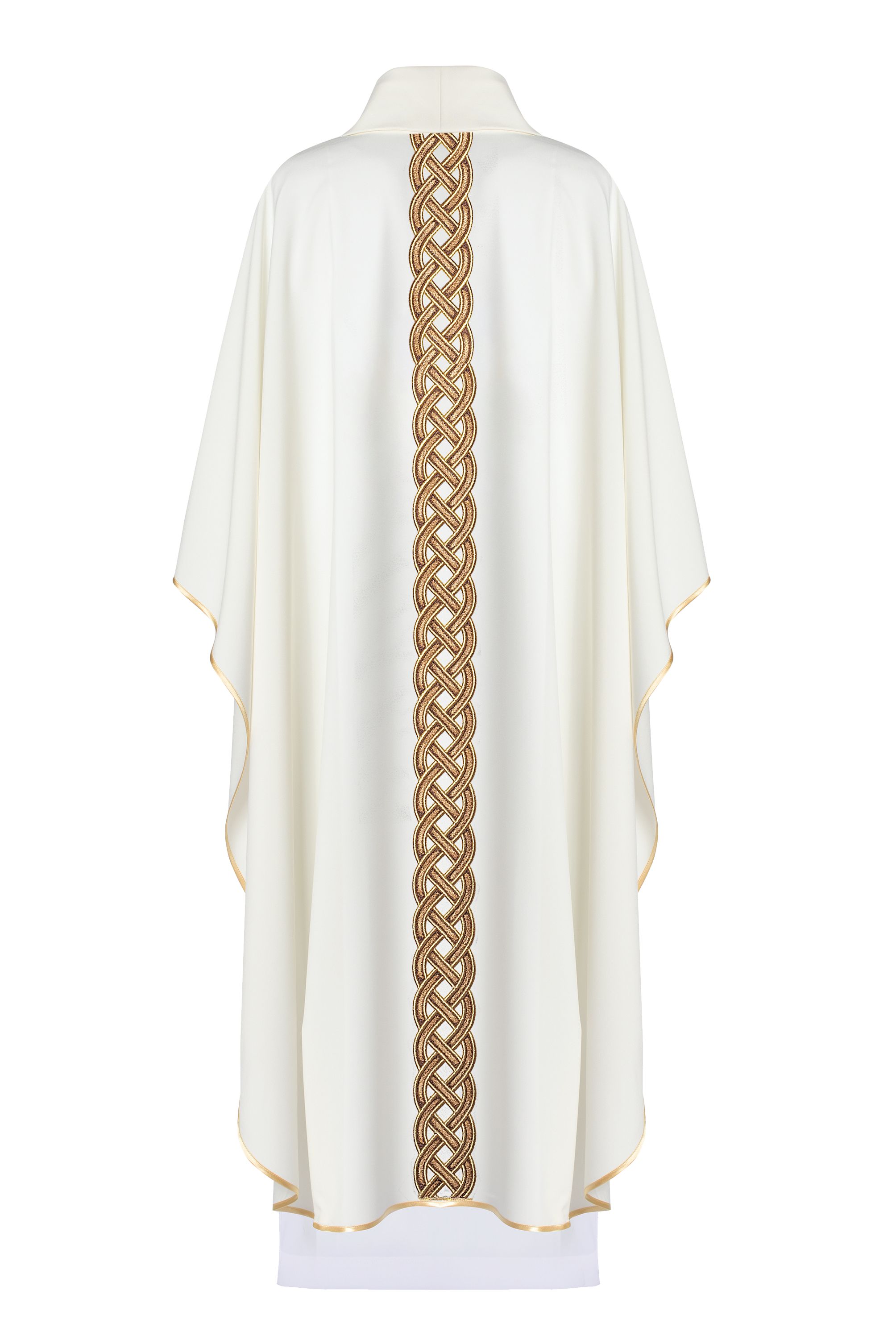 Ornat haftowany Krzyż - ecru (H173) - Ornaty białe/ ecru - zdjęcie 2 - Ornat haftowany Krzyż - ecru (H173)