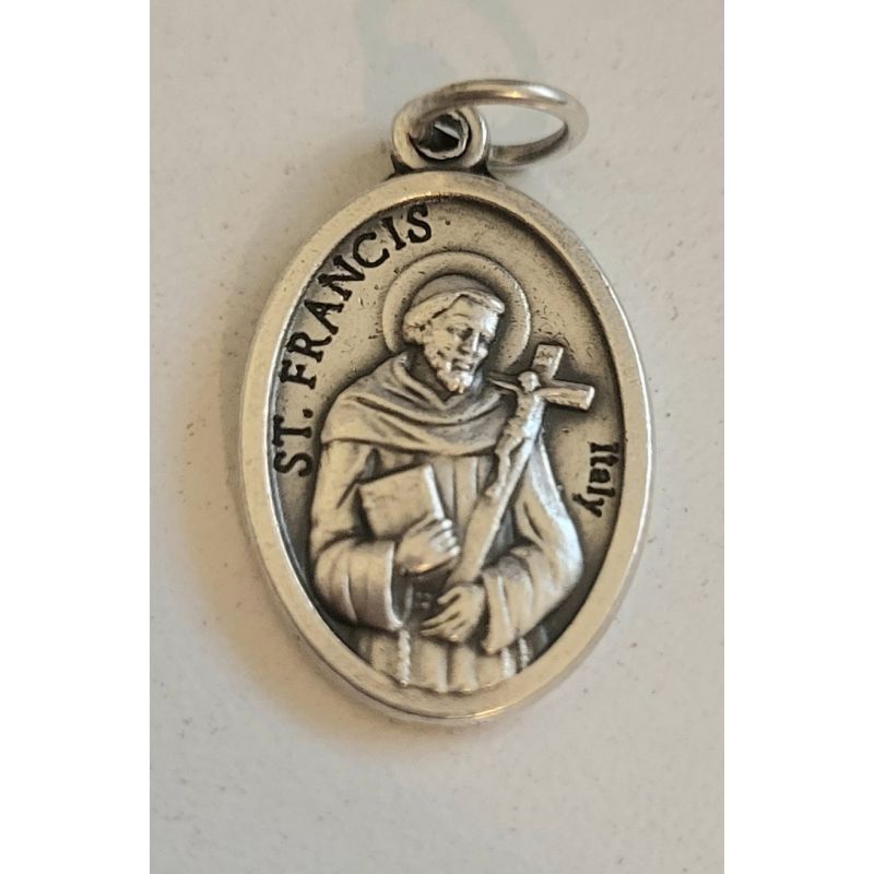 Medalik metalowy Święty Franciszek - Medaliki włoskie metalowe - Medalik metalowy Święty Franciszek