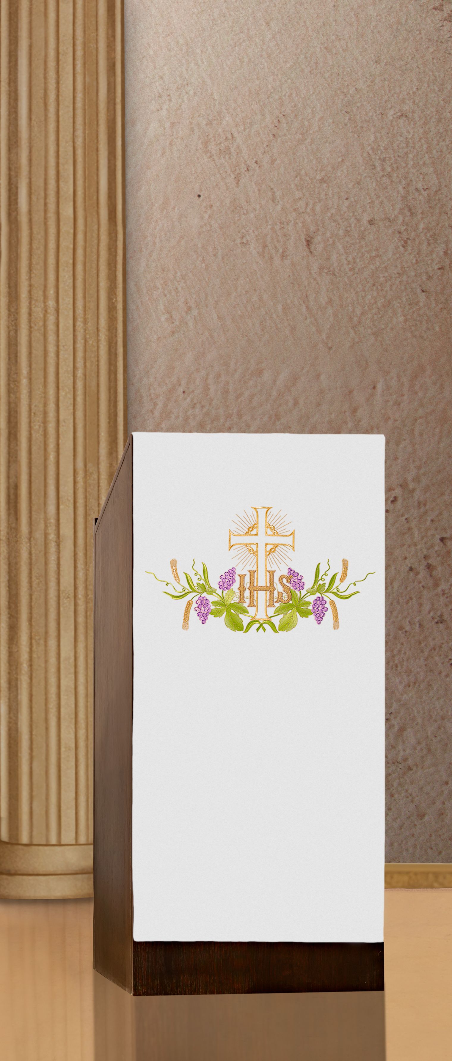 Lektorium z haftem IHS (H23) - LEKTORIUM - zdjęcie 2 - Lektorium z haftem IHS (H23)