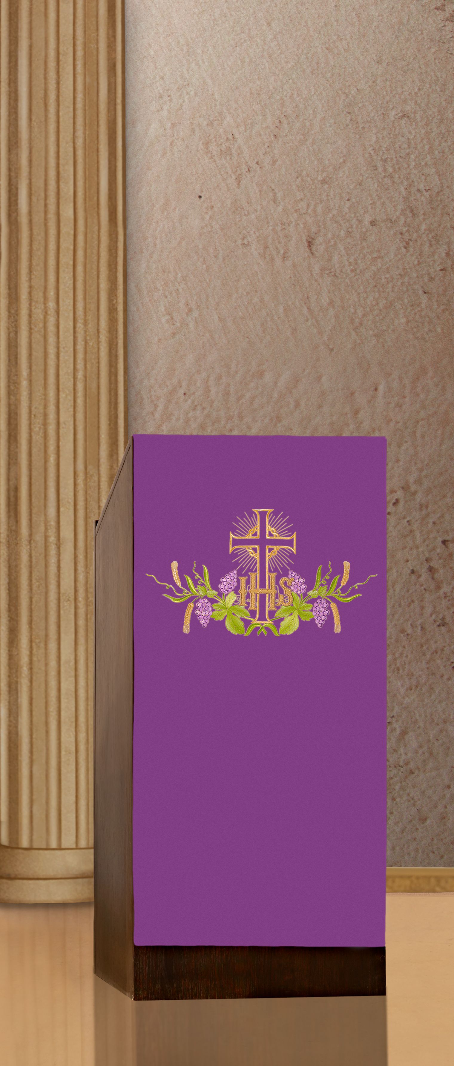 Lektorium z haftem IHS (H23) - LEKTORIUM - zdjęcie 3 - Lektorium z haftem IHS (H23)