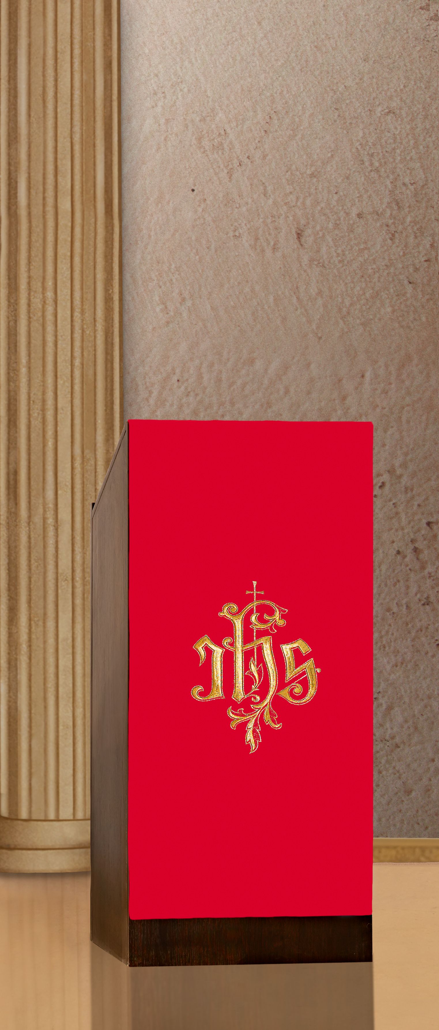 Lektorium/welon haftowany na ambonę IHS (H13) - LEKTORIA - zdjęcie 4 - Lektorium/welon haftowany na ambonę IHS (H13)