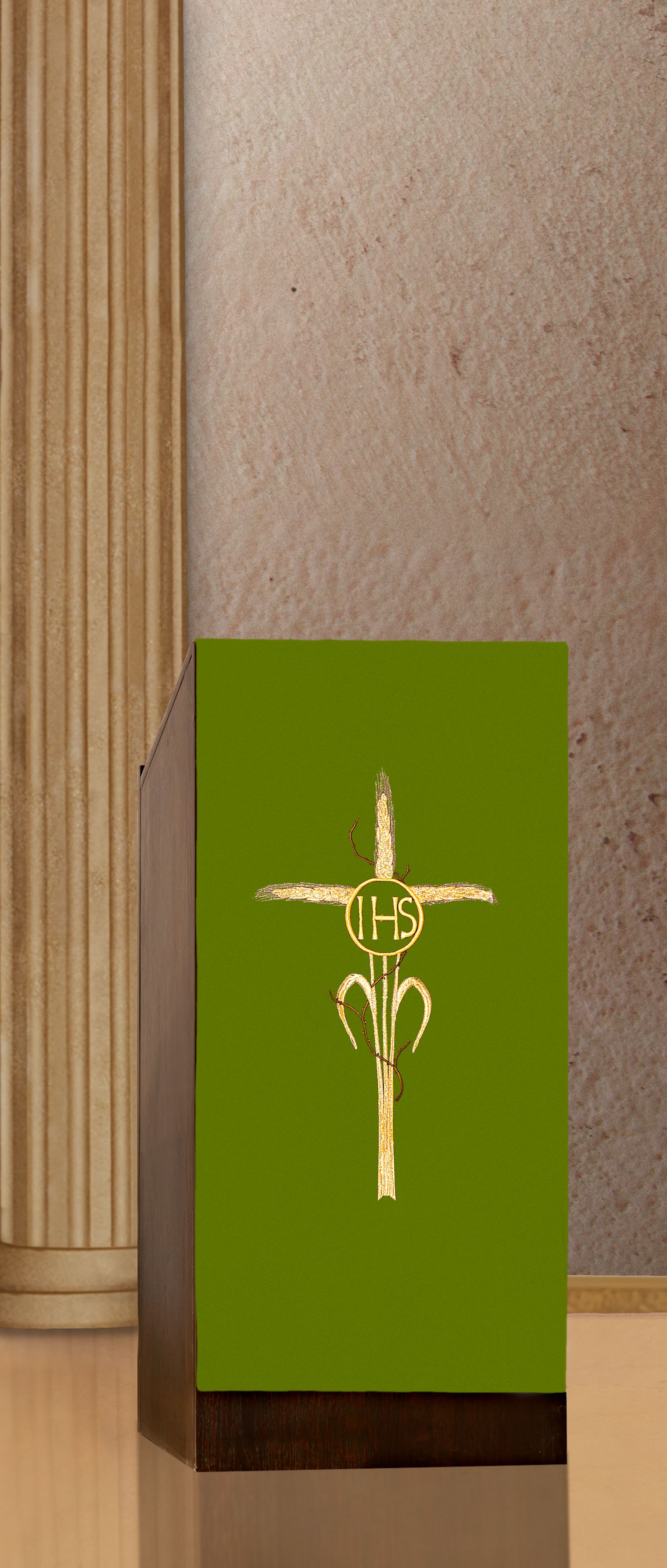 Lektorium/welon haftowany na ambonę IHS (H26) - LEKTORIA - zdjęcie 5 - Lektorium/welon haftowany na ambonę IHS (H26)