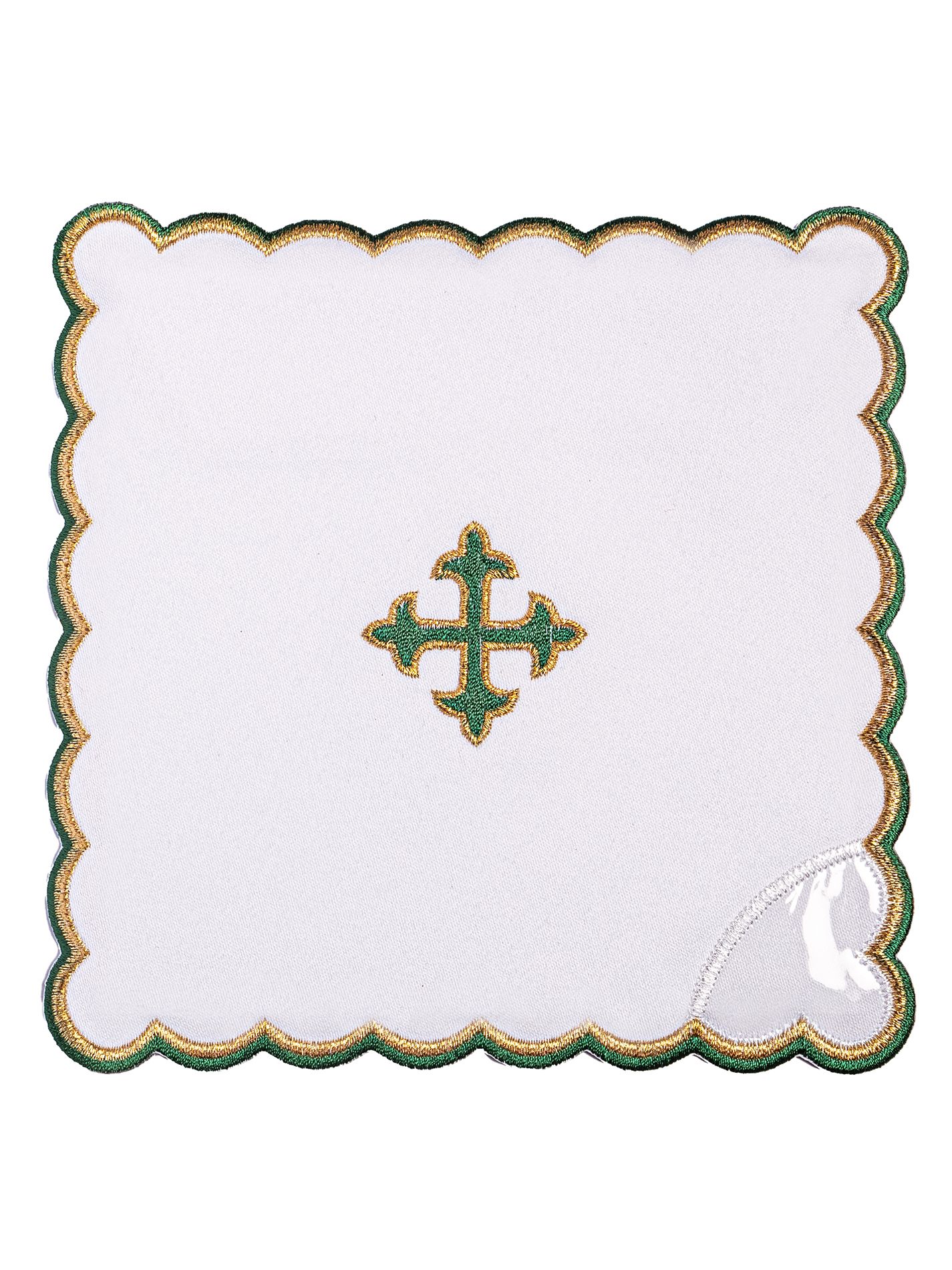 Bielizna kielichowa haftowana - krzyż (37H) - bawełna poliester - zdjęcie 2 - Bielizna kielichowa haftowana - krzyż (37H)