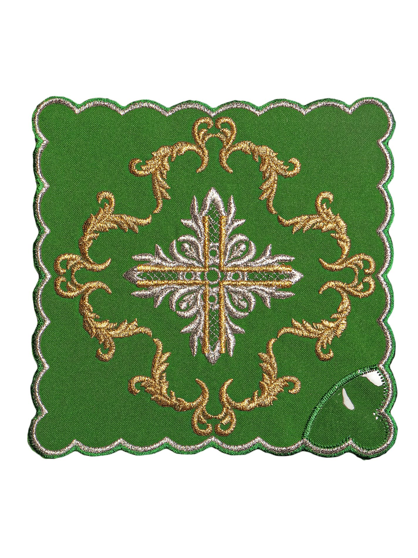 Bielizna kielichowa haftowana krzyż (45H) - bawełna poliester - zdjęcie 2 - Bielizna kielichowa haftowana krzyż (45H)