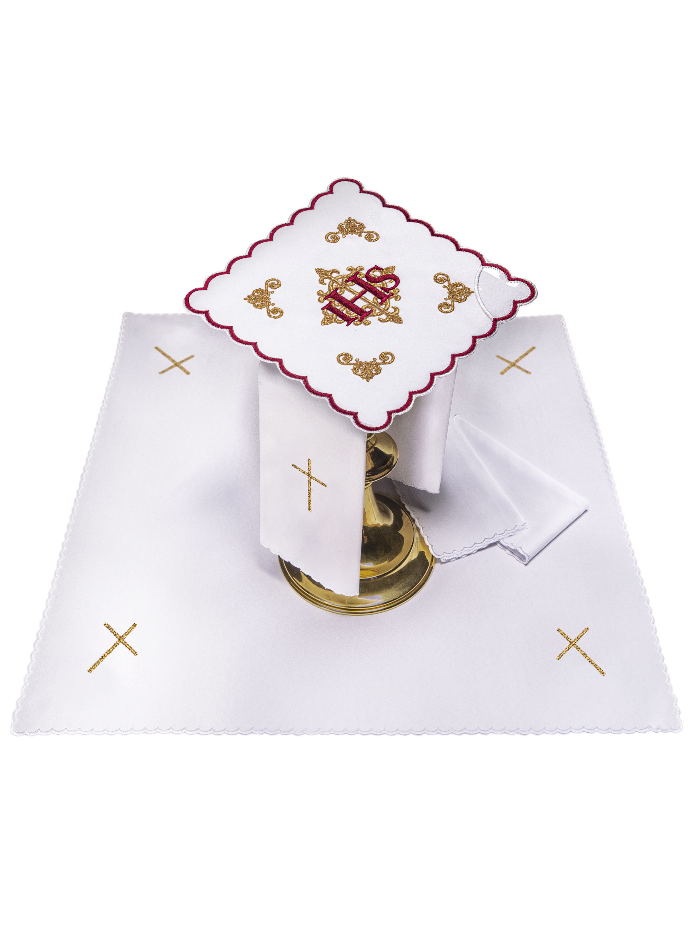 Bielizna kielichowa haftowana IHS (54H) - bawełna poliester - Nowość