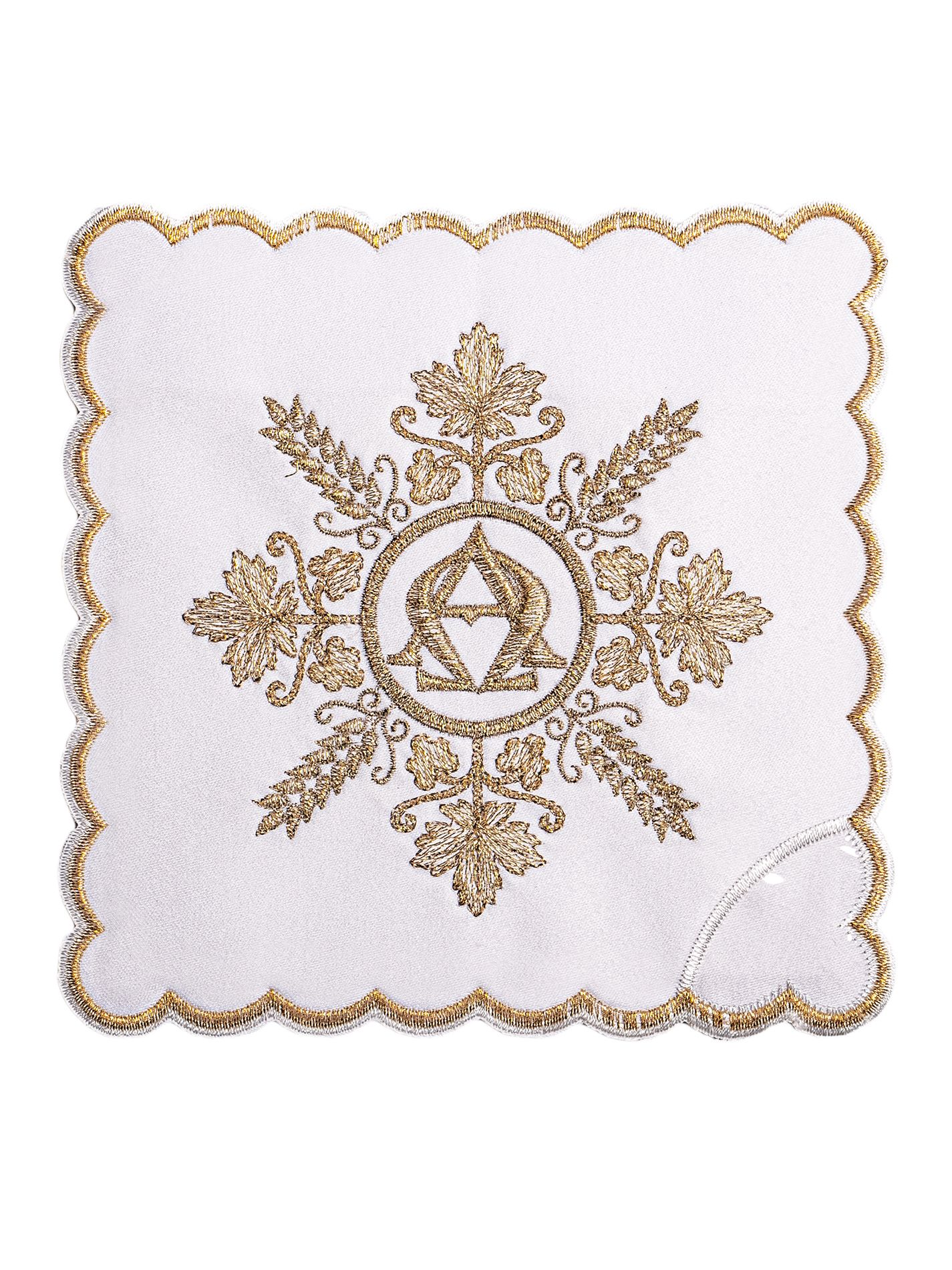 Bielizna kielichowa haftowana Alfa i Omega (63H) - bawełna poliester - zdjęcie 2 - Bielizna kielichowa haftowana Alfa i Omega (63H)