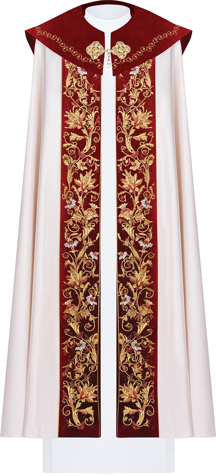 Kapa haftowana na aksamicie IHS (7H) - KAPY LITURGICZNE - Nowość