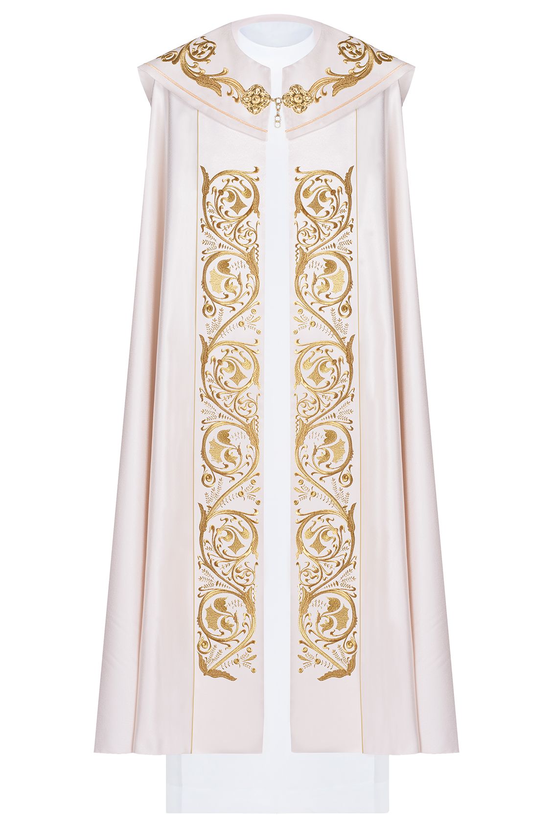 Kapa haftowana, IHS - ecru (11H) - KAPY LITURGICZNE - Nowość