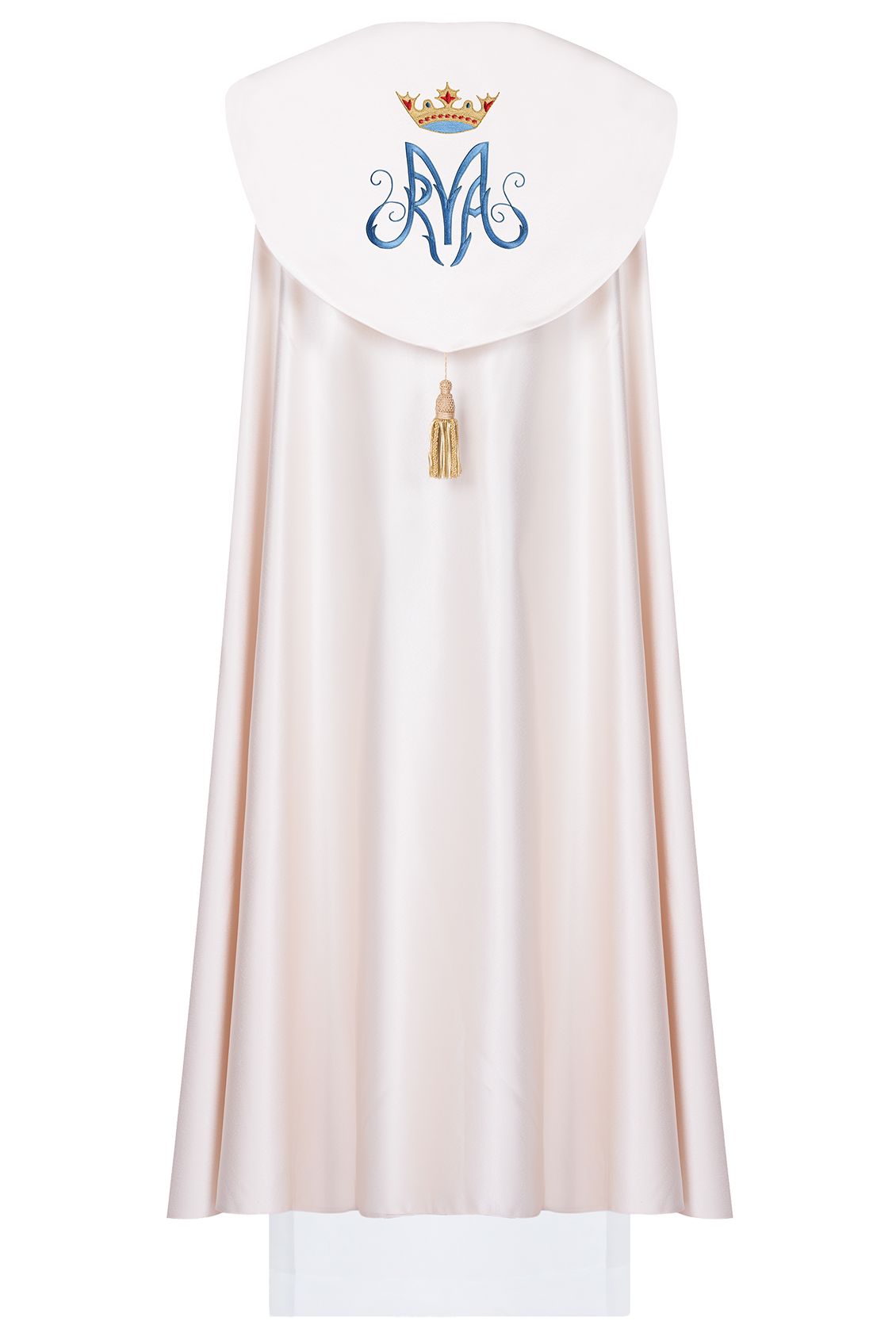 Kapa haftowana maryjna ecru - (14H) - KAPY LITURGICZNE - zdjęcie 2 - Kapa haftowana maryjna ecru - (14H)